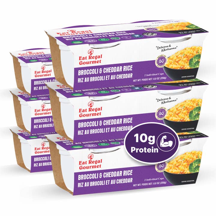 Eat Regal Broccoli & Cheddar Rice Cups for wholesale by Regal Kitchen Foods