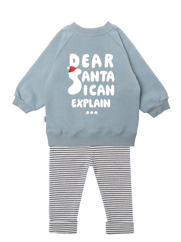 Conjunto de 2 piezas con sudadera y leggings "Querido Santa" para venta al por mayor de Liliput