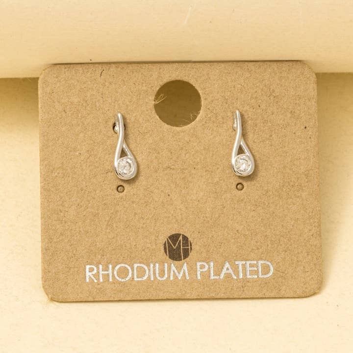 Anarchy Street - Wholesale Stud/Post Earrings - Gold Dipped Cz Stud Teardrop Earrings3