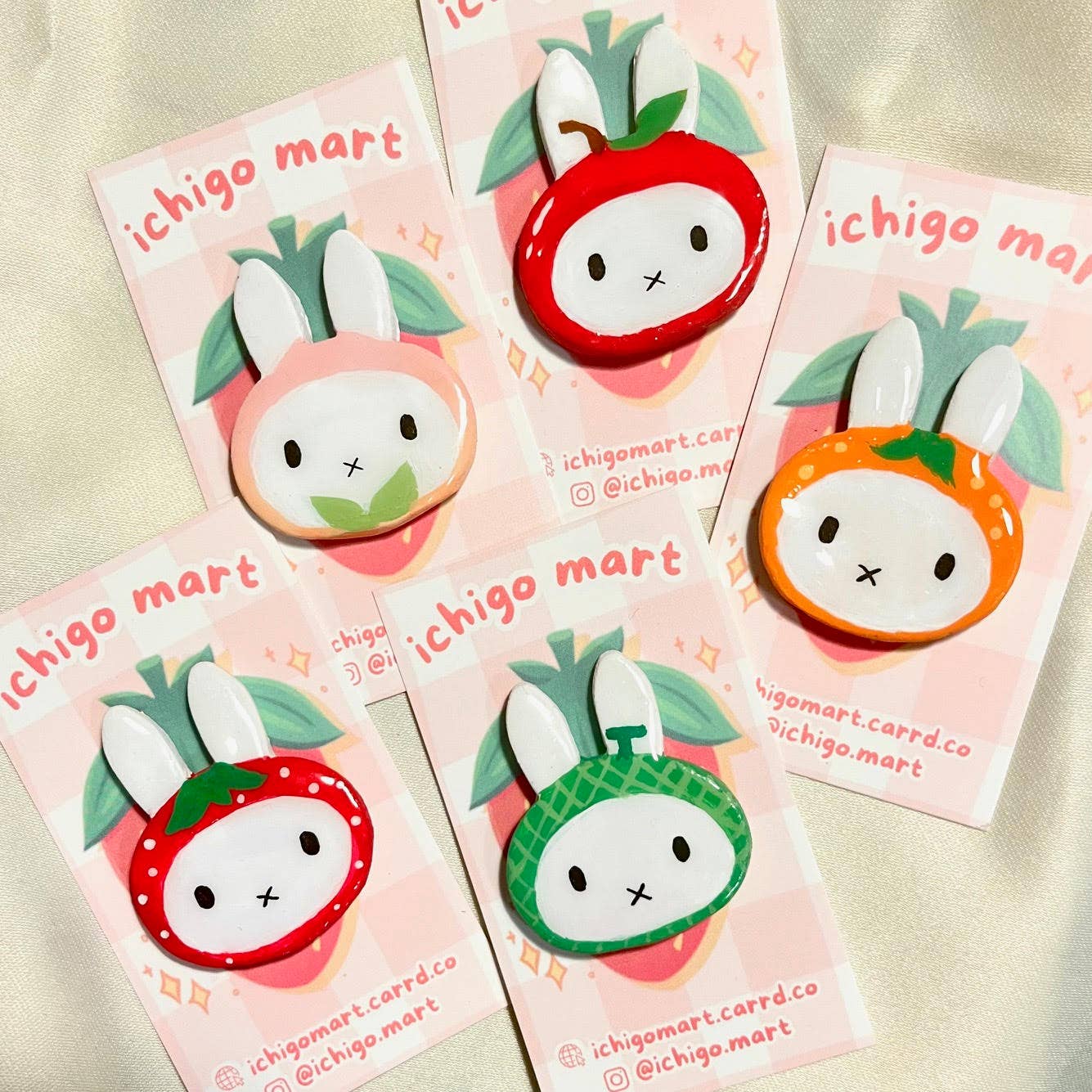 Ichigo Mart - Wholesale Magnet - Miffy Fruit Handmade Clay Magnets0