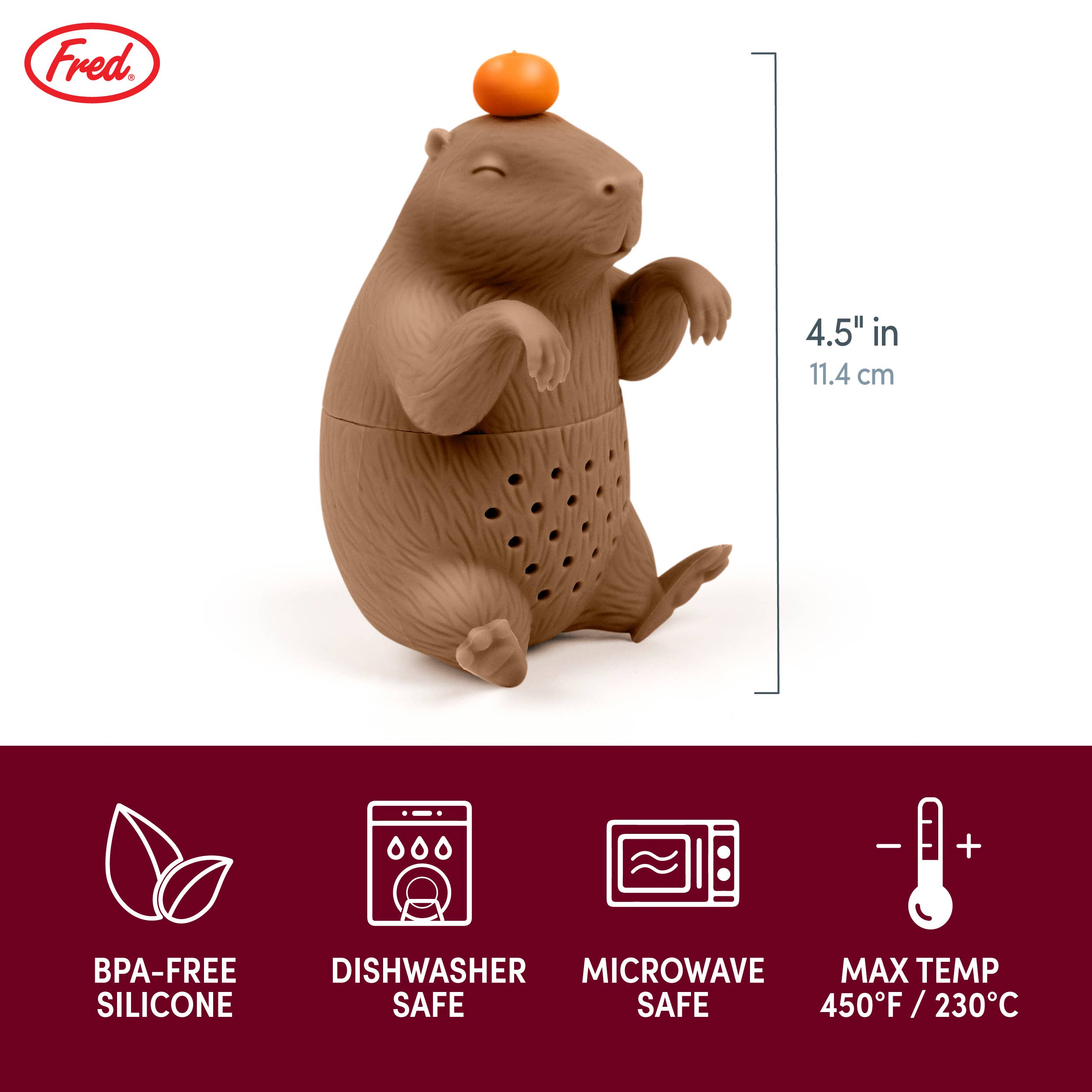 Fred & Friends - Wholesale Tea Strainer/Infuser - Capybarahhh - Capybara Tea Infuser2