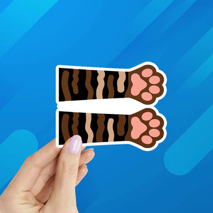 Cat Tortoise "Torties" Stripes Paws Toe Beans Laptop Sticker for wholesale by Coastal Creators of Connecticut