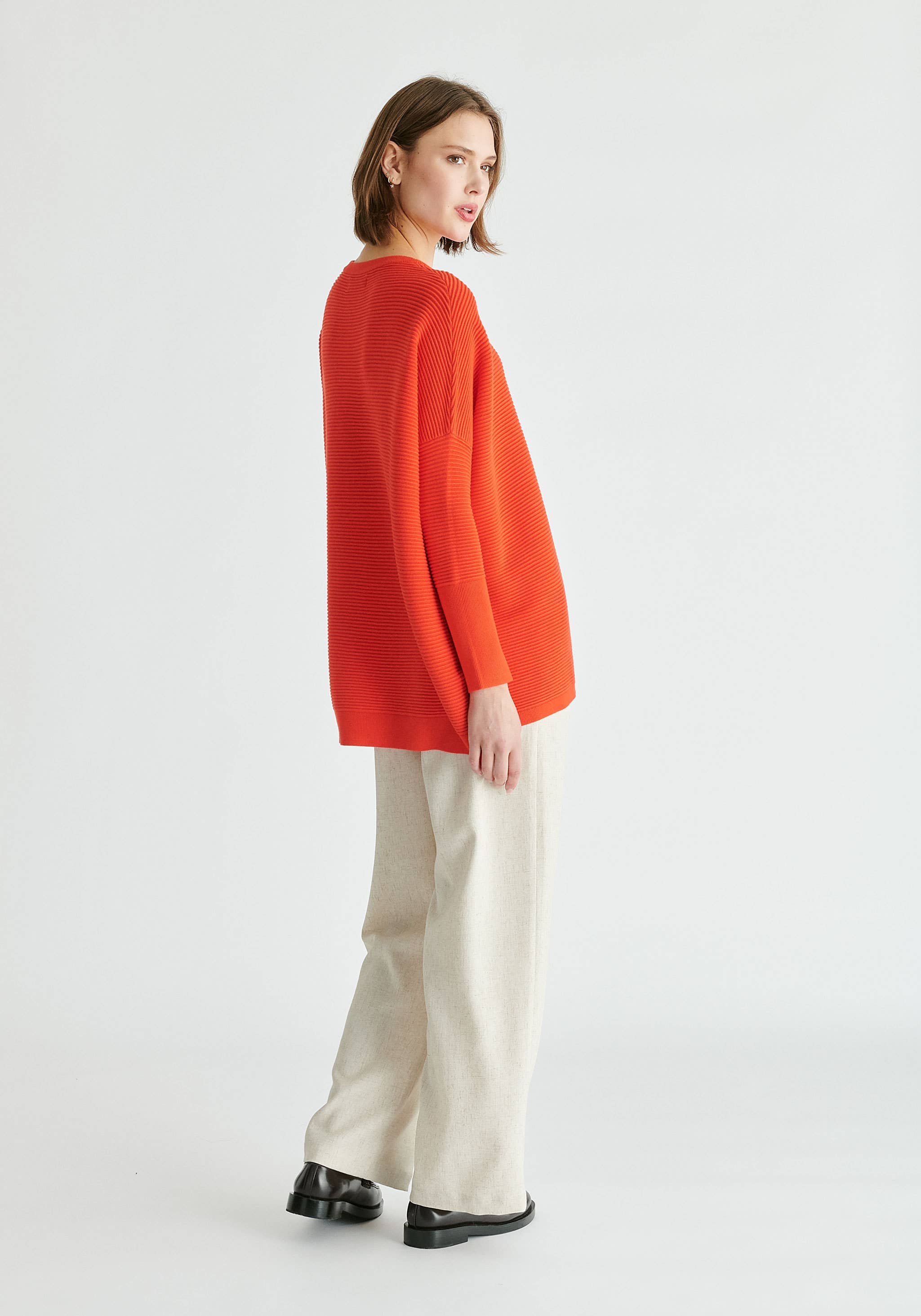 Paisie – wholesale Pullovertröja - Dam – Paisie ribbad tröja med lös passform117