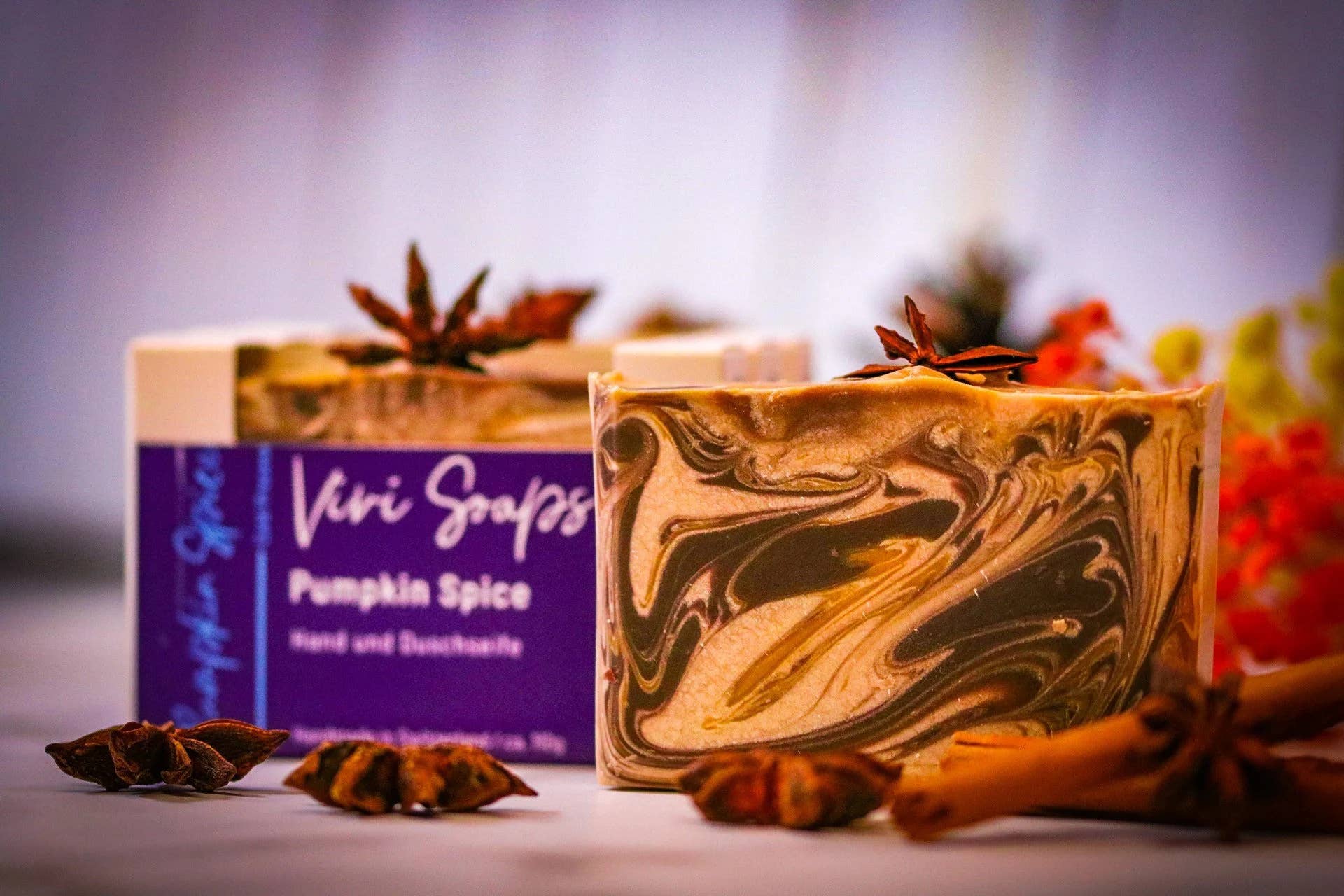 ViviSoaps - Wholesale Bar Soap - Pumpkin Spice handmade soap with spicy pumpkin scent1