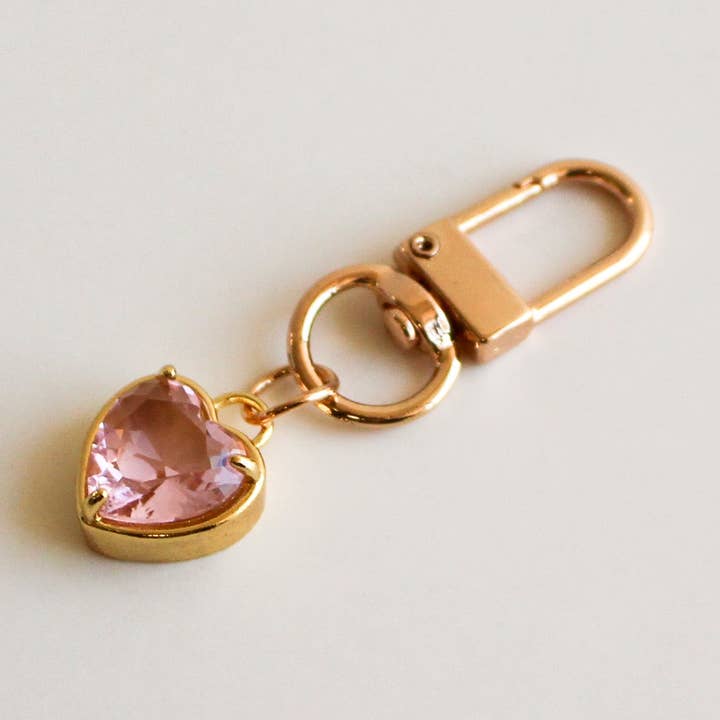 Porte-clés/sac | Cœur. Rose pour la vente par La-a SOLE