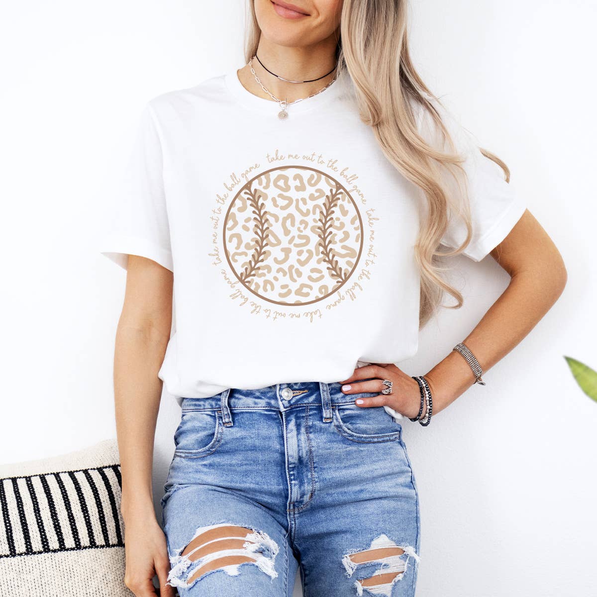 Viv&Lou – wholesale Screen printed t-shirt – Women′s – Ballgame Baseball T-Shirt2