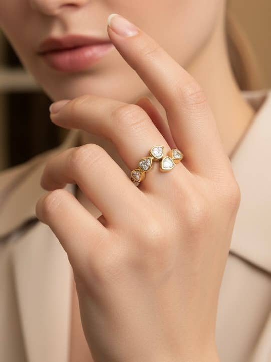 Stainless steel ring 424RX262 for wholesale by BYREN | ÉLINE L'ATELIER