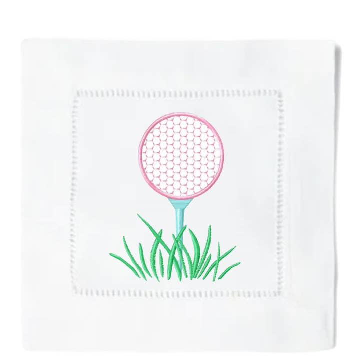 Tovaglioli da cocktail da golf per la vendita all'ingrosso da parte di Blythe Embroidery Co.