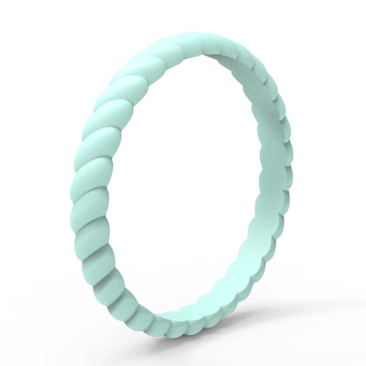 Women's Beveled Collection - Light Teal for wholesale by Relaxed Rings