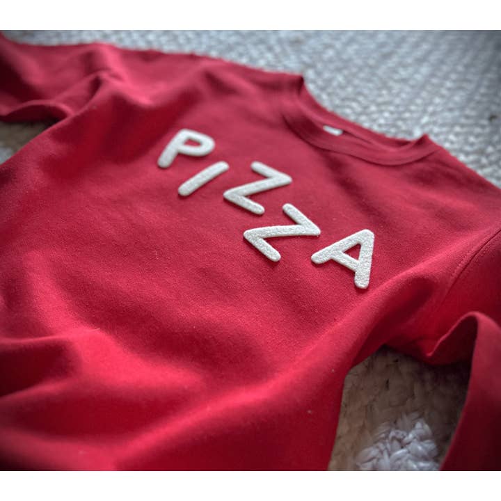 Chitown Clothing - Wholesale Sweatshirt - Kids - Kids Pizza Felt Applique Crewneck