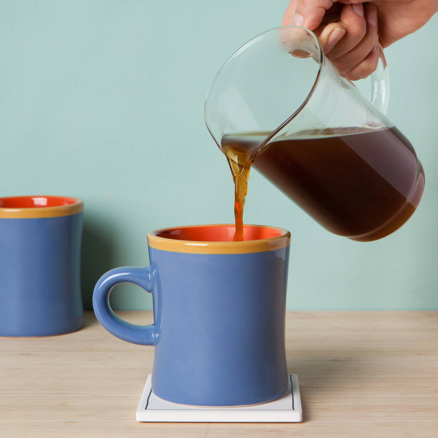 Danica Jubilee - Wholesale Coffee Mug - Color Pop Blue Diner Mug1