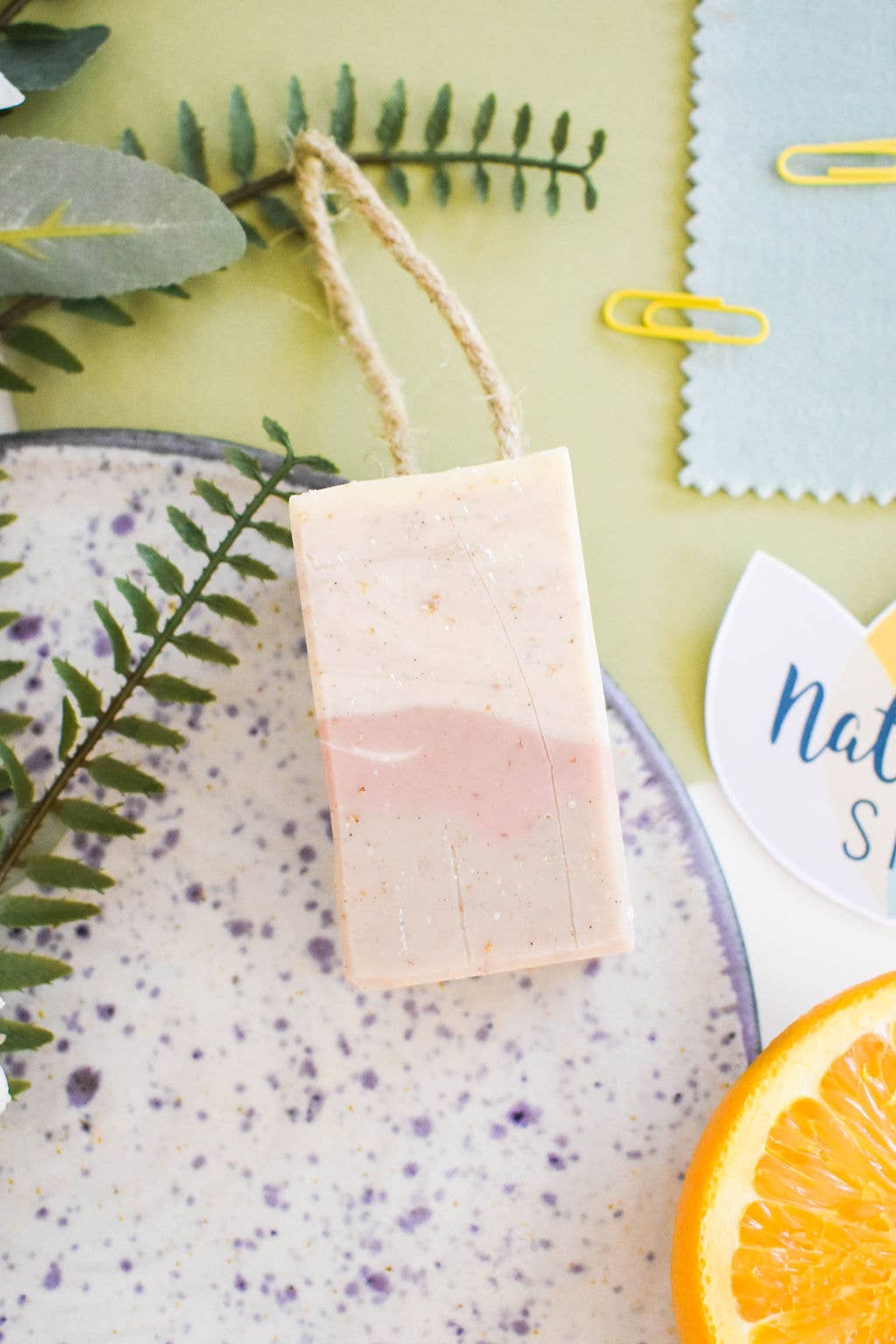 The Natural Spa Cosmetics - Wholesale Bar Soap - Patchouli Rose  Soap On A Rope 100g - vegan stocking filler1