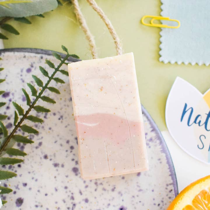 The Natural Spa Cosmetics - Wholesale Bar Soap - Patchouli Rose Soap On A Rope 100g - vegan stocking filler1