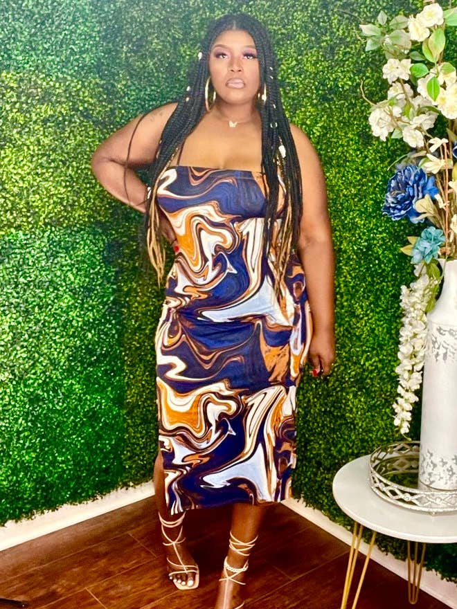 DAY DREAM Marble Midi Dress for wholesale by House of Celine