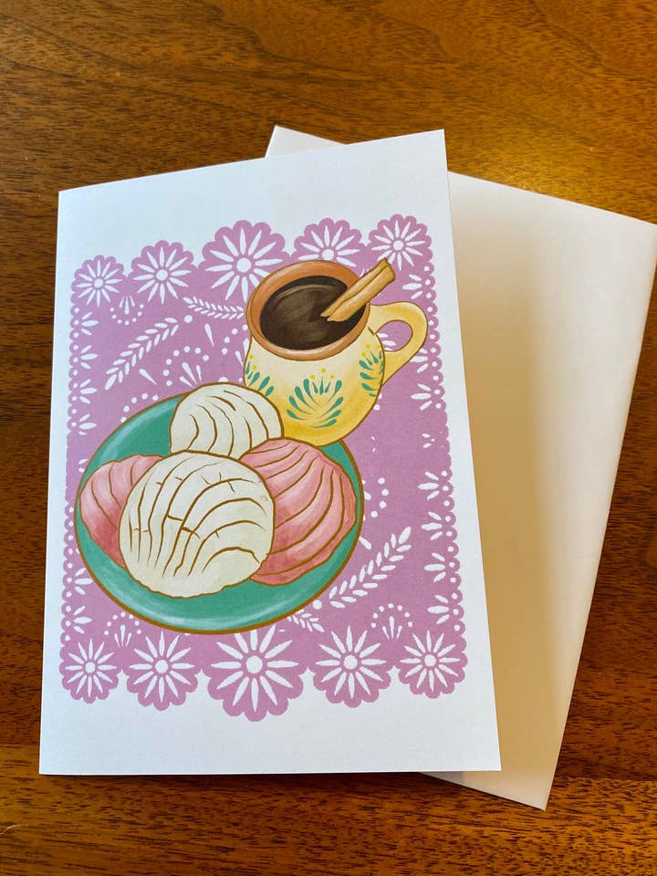 Pan Dulce con Canela - 5"x7" Greeting Card for wholesale by Chris Granillo Art
