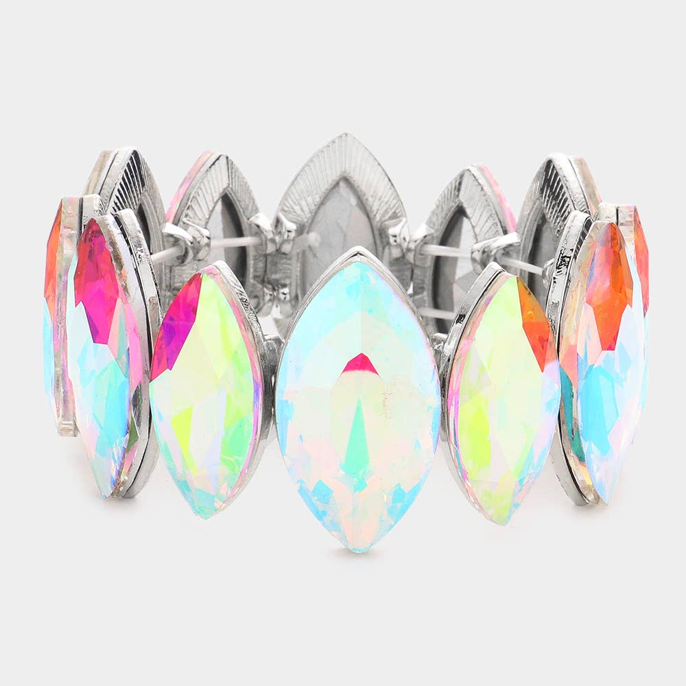 Sensibling Corp. – Pulseira de punho por atacado – Pulseira Marquise Stone Stretch para Noite6