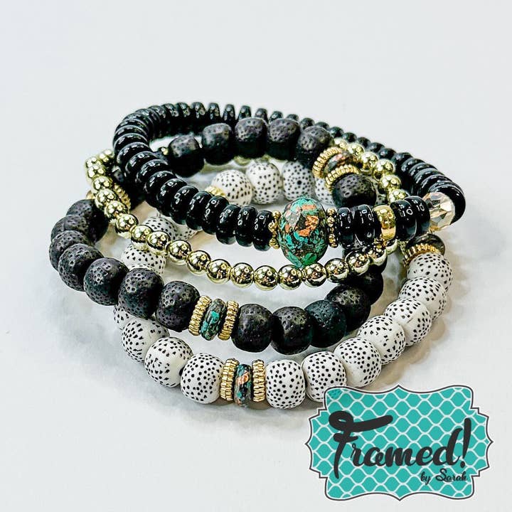 Gevlekte Armband Stapel voor wholesale door Framed By Sarah