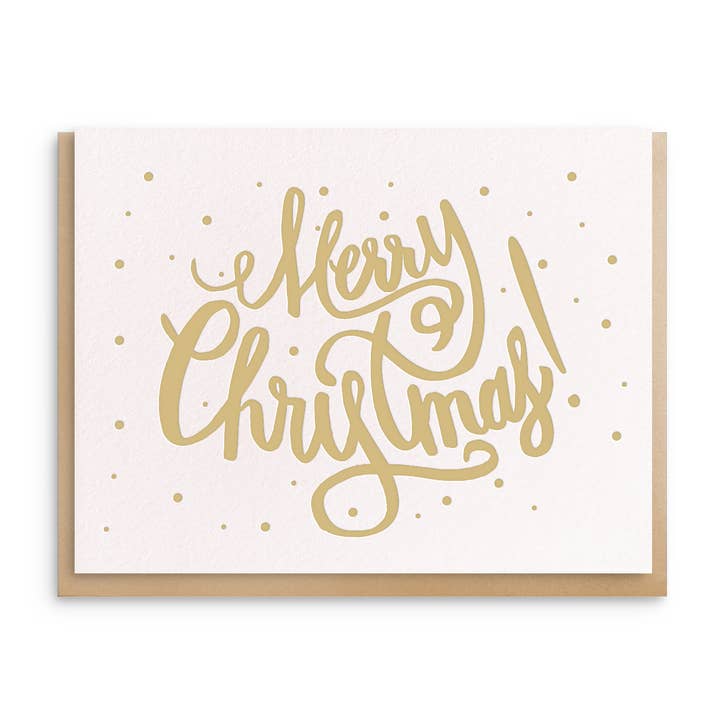 Merry - Letterpress Card for wholesale by Dahlia Press