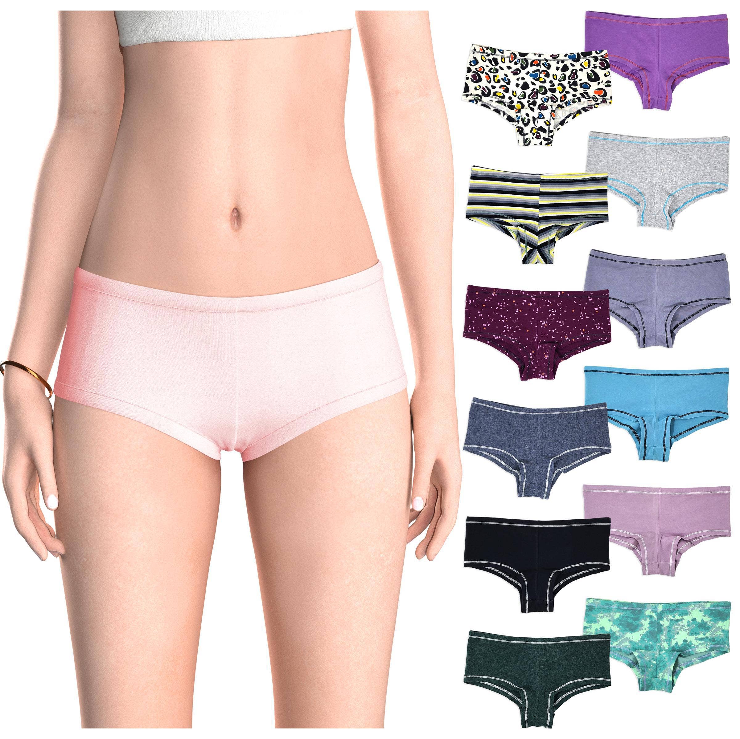 I-Wear Brands - Vendita all'ingrosso Intimo - Donna - Confezione da 12 slip da donna Basic Boyshort in cotone8