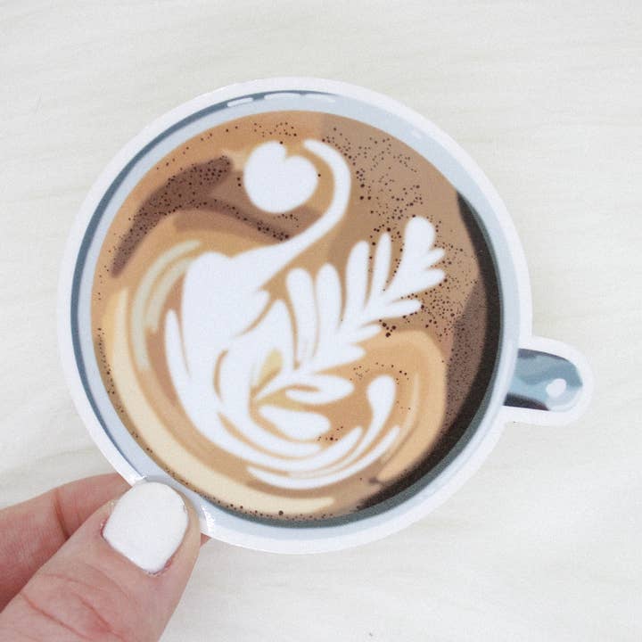 Latte Sticker for wholesale by Shop Katherine Marie
