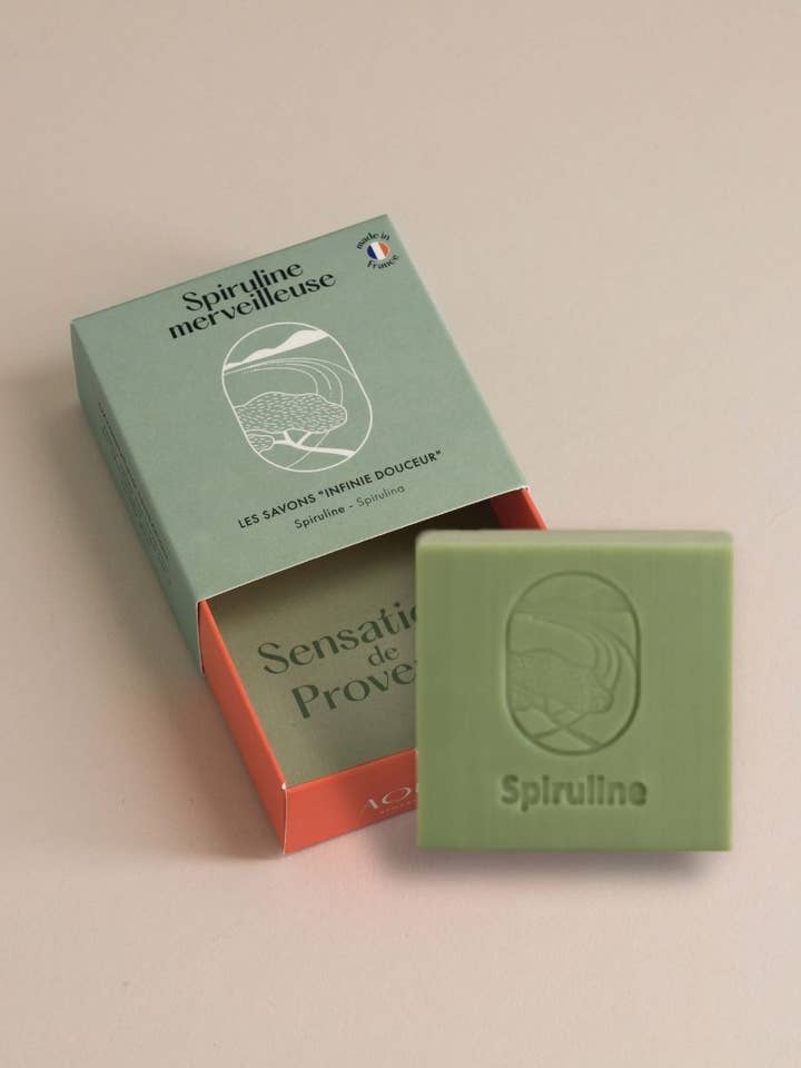 Spirulina soap, 100g for wholesale by Aqui d'Aia