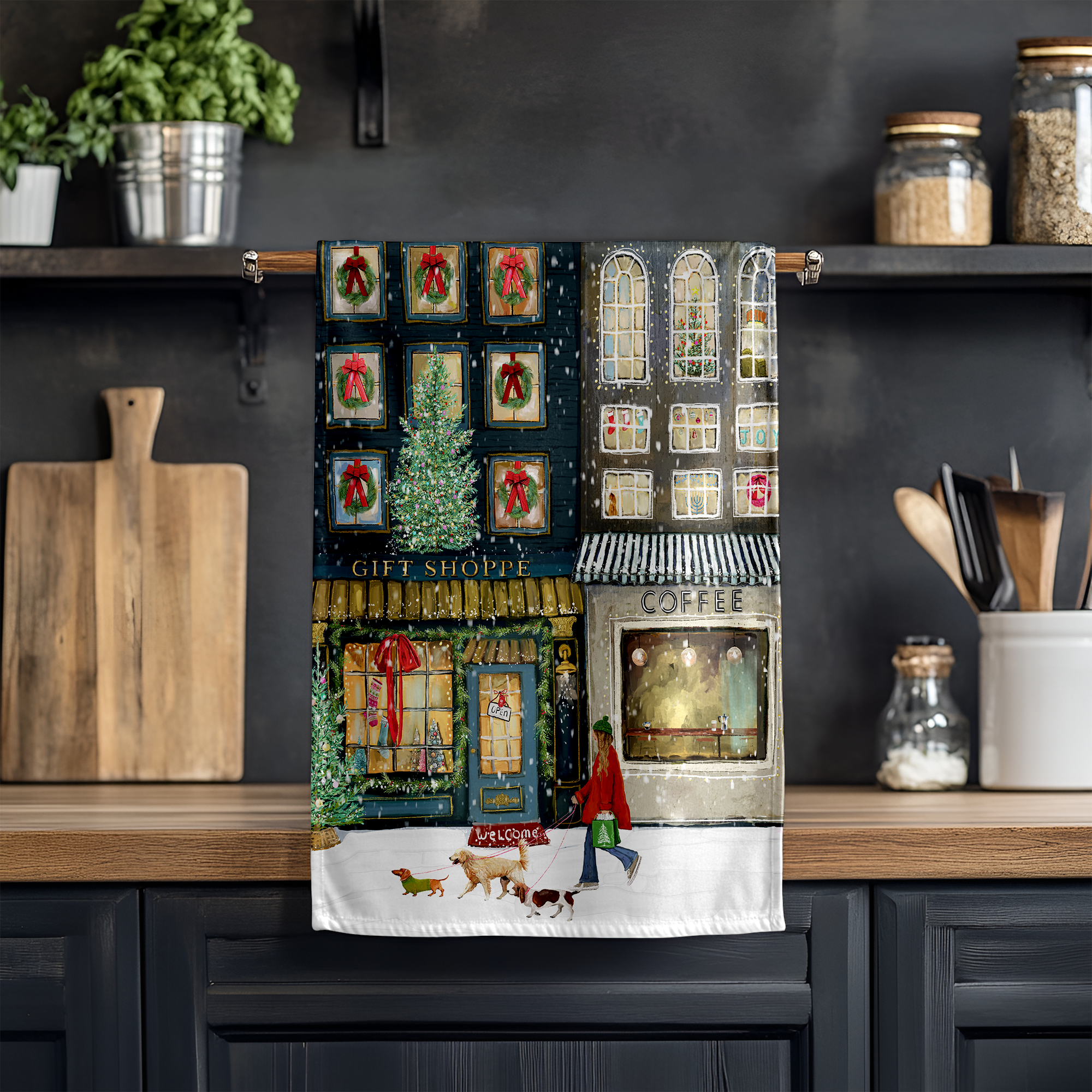 Cathy Walters Art - Wholesale Tea Towel - Shop Girl Tea Towel2