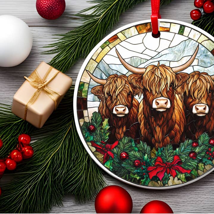 Ornement de Noël en céramique pour la vente par Stencil Art Canada