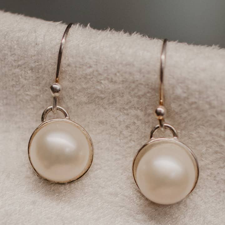 Ophelia Pearl Drop Earrings for wholesale by Sea Salt & Silver