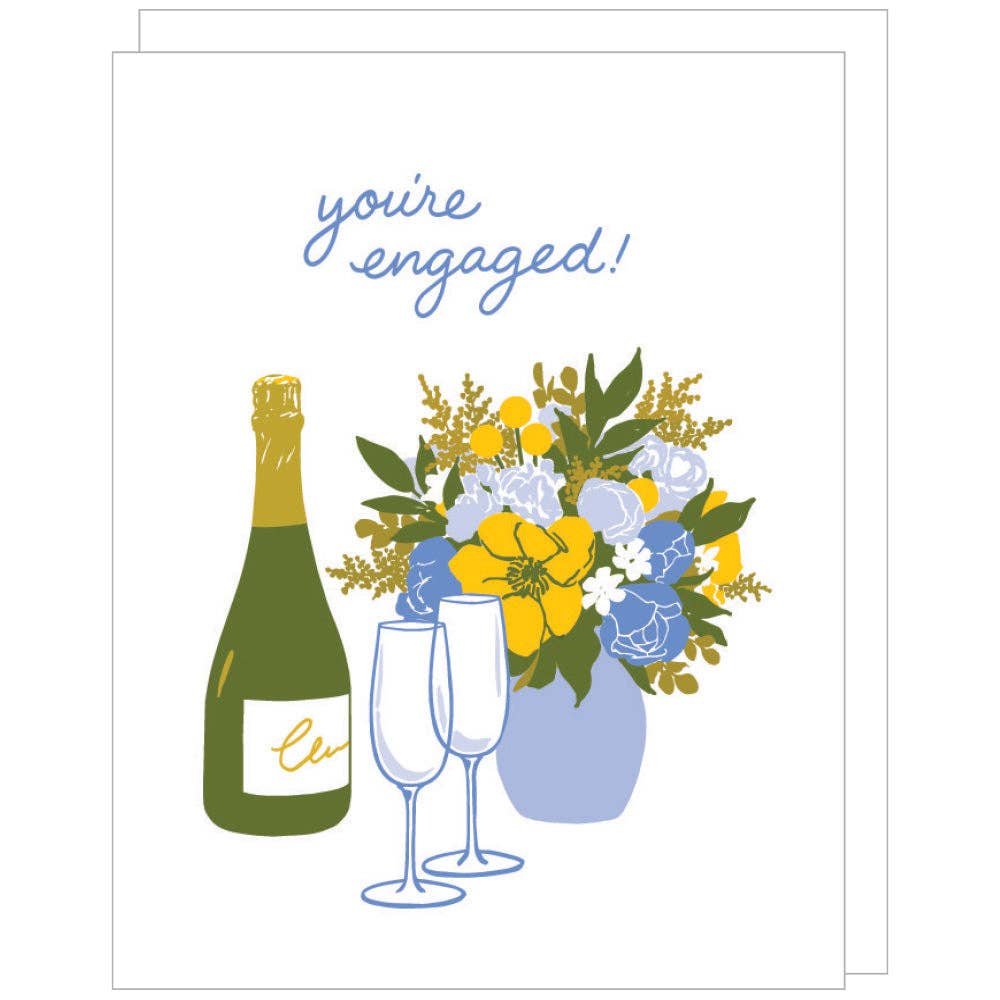 Smudge Ink - Wholesale Verlovingskaartje - Champagne Toast Verlovingskaart2