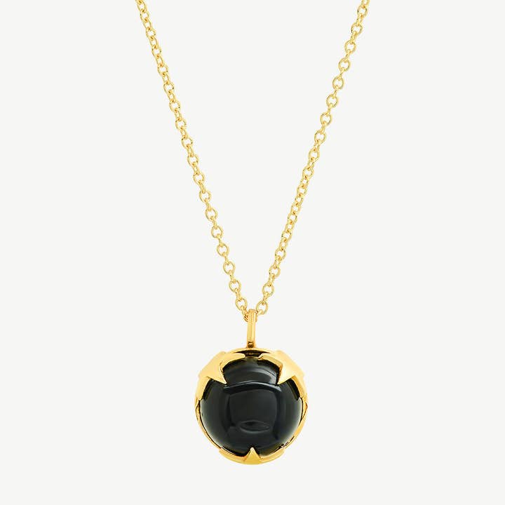 Collier Under The Stars en onyx/doré pour la vente par Studio Grun