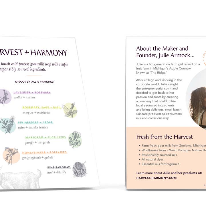Harvest + Harmony - Wholesale Bar Soap - Harvest + Harmony Fir Needles Goat Milk Soap with Dish