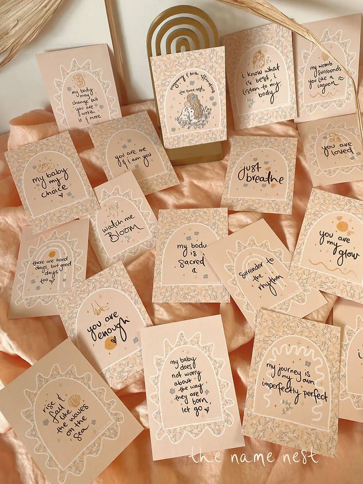 the name nest - Wholesale Baby Announcement Card - pregnancy and birth affirmation cards2