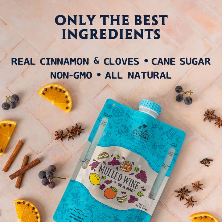 Lieutenant Blender's Cocktail Mixes - Wholesale Cocktail Mix/Syrup - Mulled Wine in a Bag® Cocktail / Mocktail Slushie Mixer5