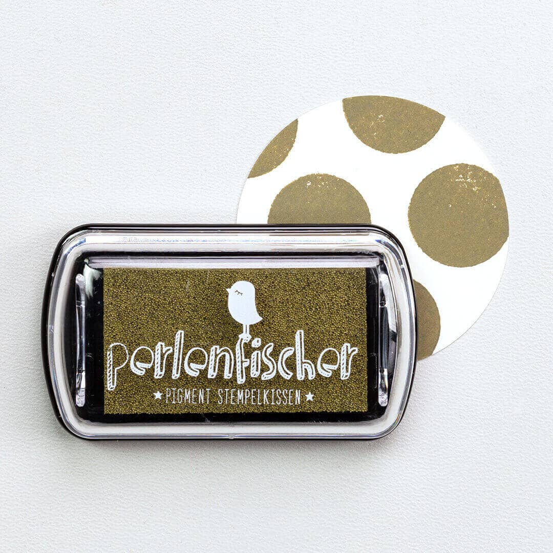 Perlenfischer - Wholesale Rubber/Decorative Stamp - 6x Ink Pads | Moss mini0