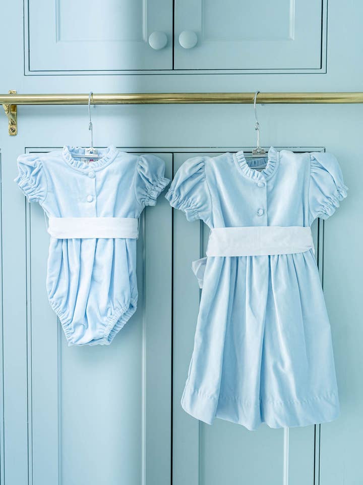 Ruth and Ralph - Wholesale Dress - Kids - Blue Velvet Holiday Dress8