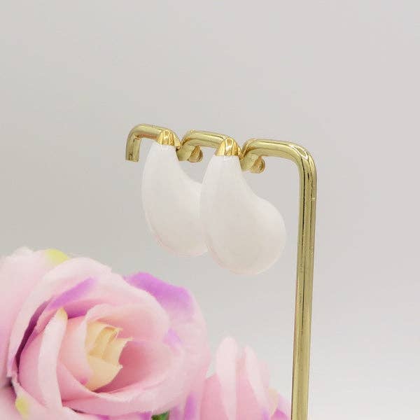 Daemon srls - Wholesale Stud/Post Earrings - DROP SPRING COLOURS - ACCIAIO inossidabile ~ Paio Orecchini goccia bombe' smaltati14