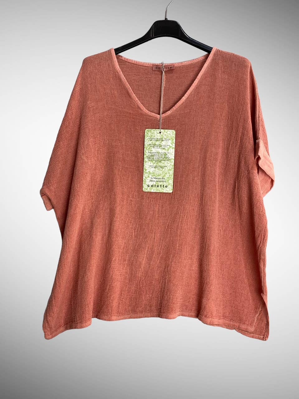 la maison des fibres naturelles – Engroshandel T-shirt – til kvinder – T-shirt i hør- og bomuldsblanding, 10 % hør, 90 % bomuld, model 676331