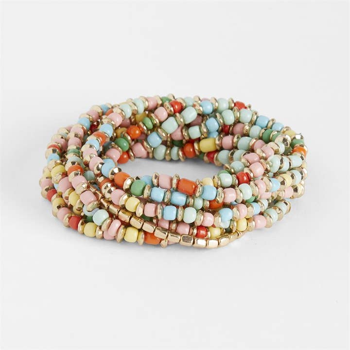 COCO + CARMEN - Wholesale Beaded Bracelet - Ilana Stretch Bracelet Stack