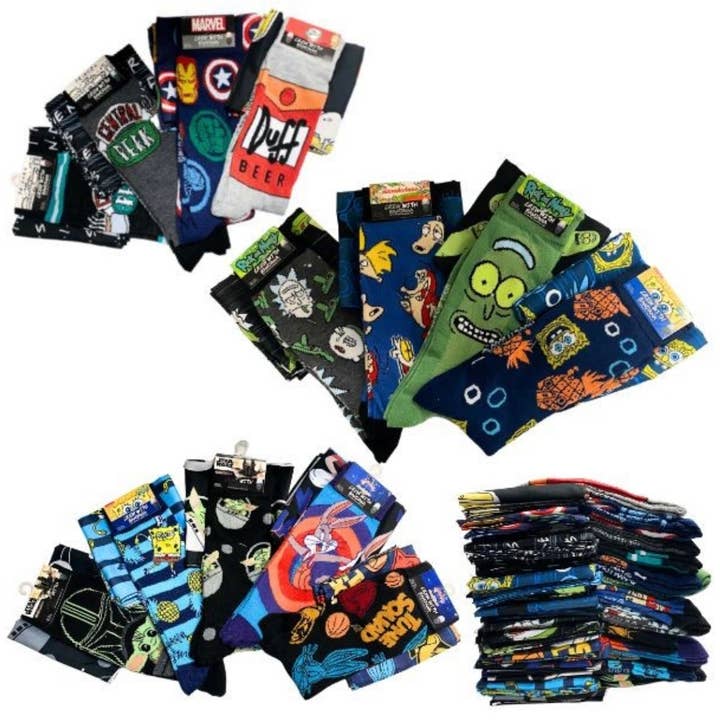 St. Louis Wholesale LLC - Wholesale Socks - Unisex - Big Name Licenses- Pair Of Socks And Bandana Sets