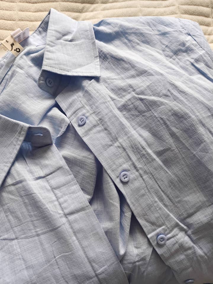 HIDDENBRAND - Wholesale Button Down Shirt - Women's - cotton linen blend button down shirt10