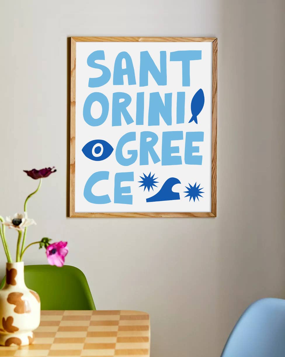 Nixie - Wholesale Art Print - Santorini Greece Going Places Art Print3