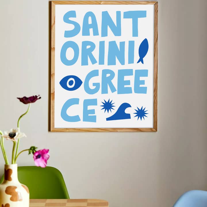 Nixie - Wholesale Art Print - Santorini Greece Going Places Art Print3