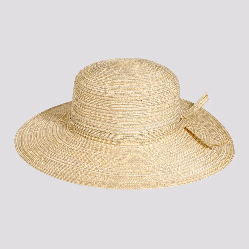 American Hat Makers - Vendita all'ingrosso Cappello di paglia - Donna - Cappello da Sole in Paglia a Tesa Larga - Stile Kaira7