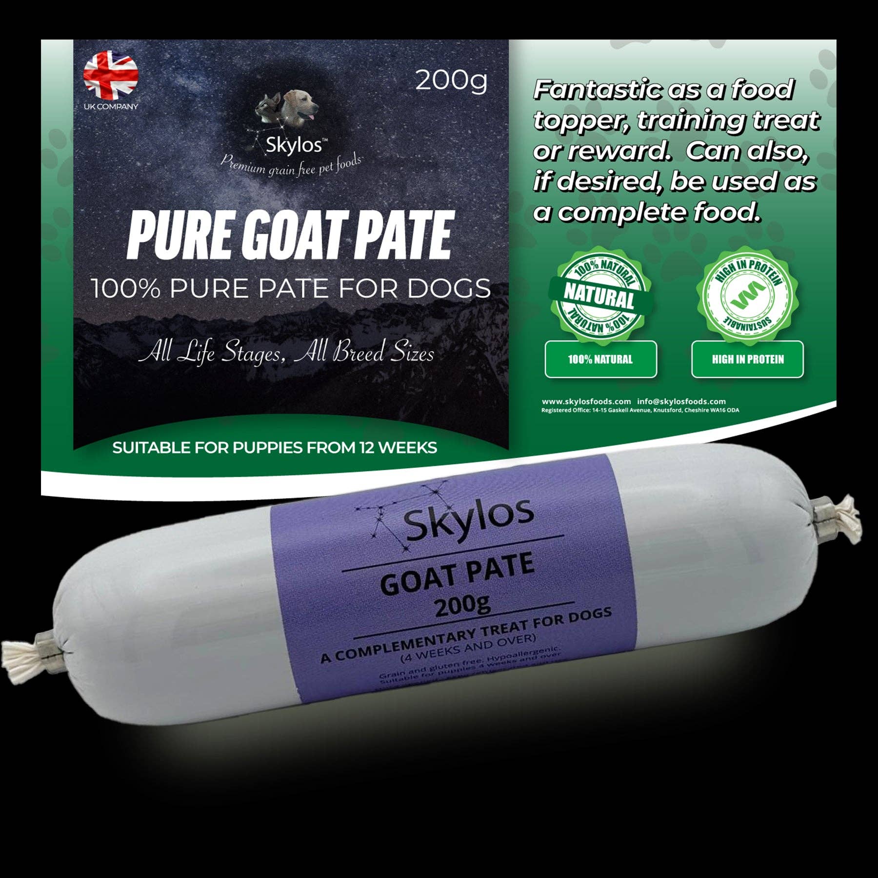 Skylos Foods – wholesale Pet food – Dog – Skylos Pate in 9 Flavours and 2 Sizes3