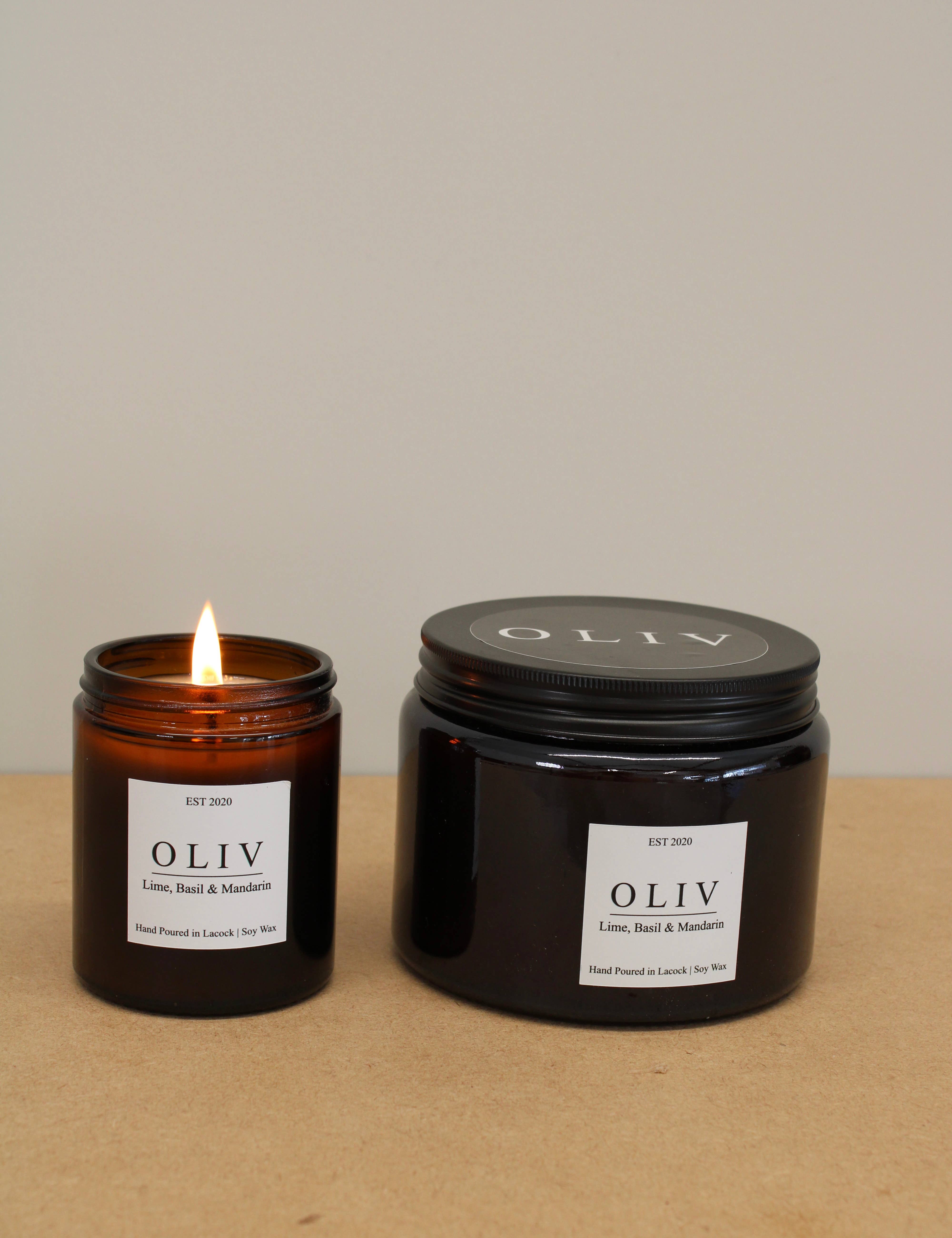 OLIV Homeware – wholesale Jar/filled candle – Lime, basil & Mandarin Candle 9