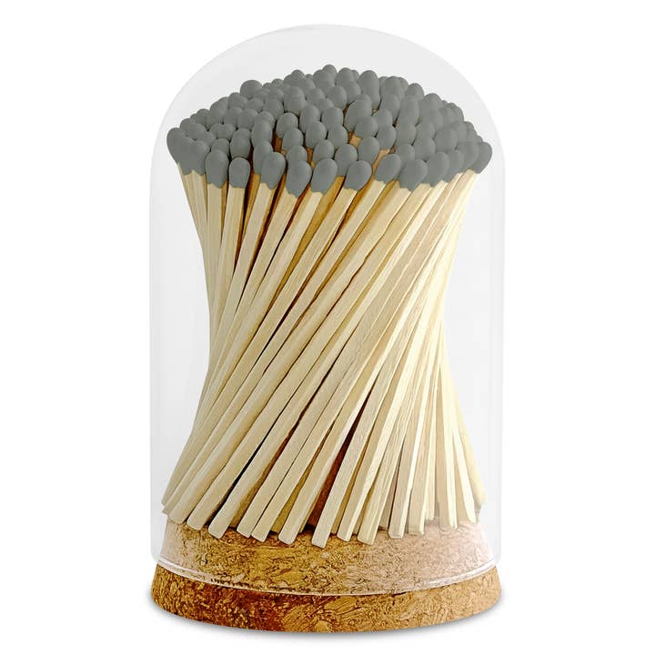 Thankful Greetings - Wholesale Matches - 4" Matches in Premium Glass Cloche - Color of Your Choice24