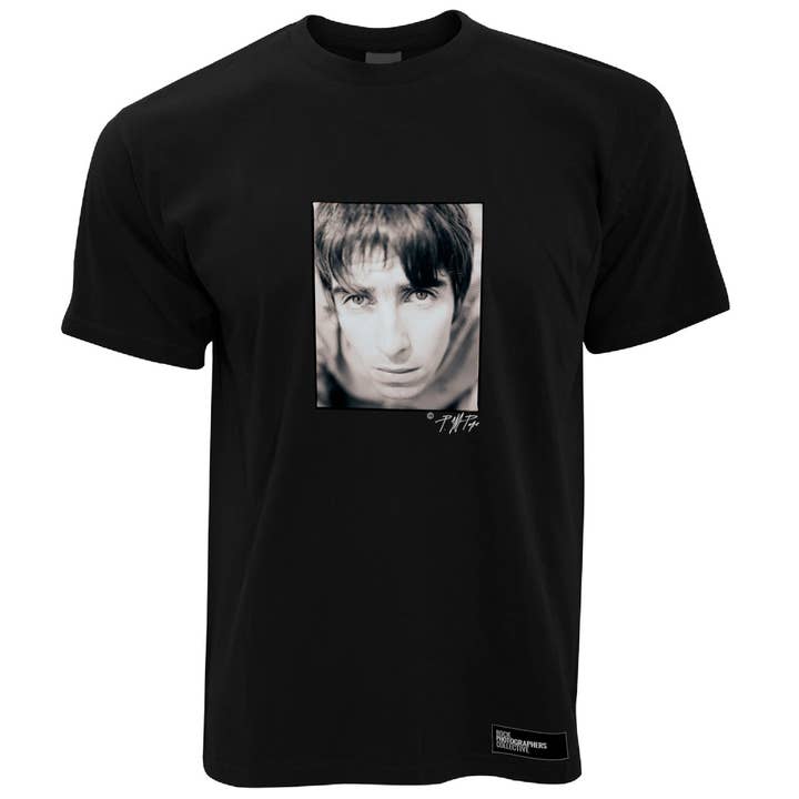 Camiseta masculina Liam Gallagher por atacado de Rock Photographers Collective