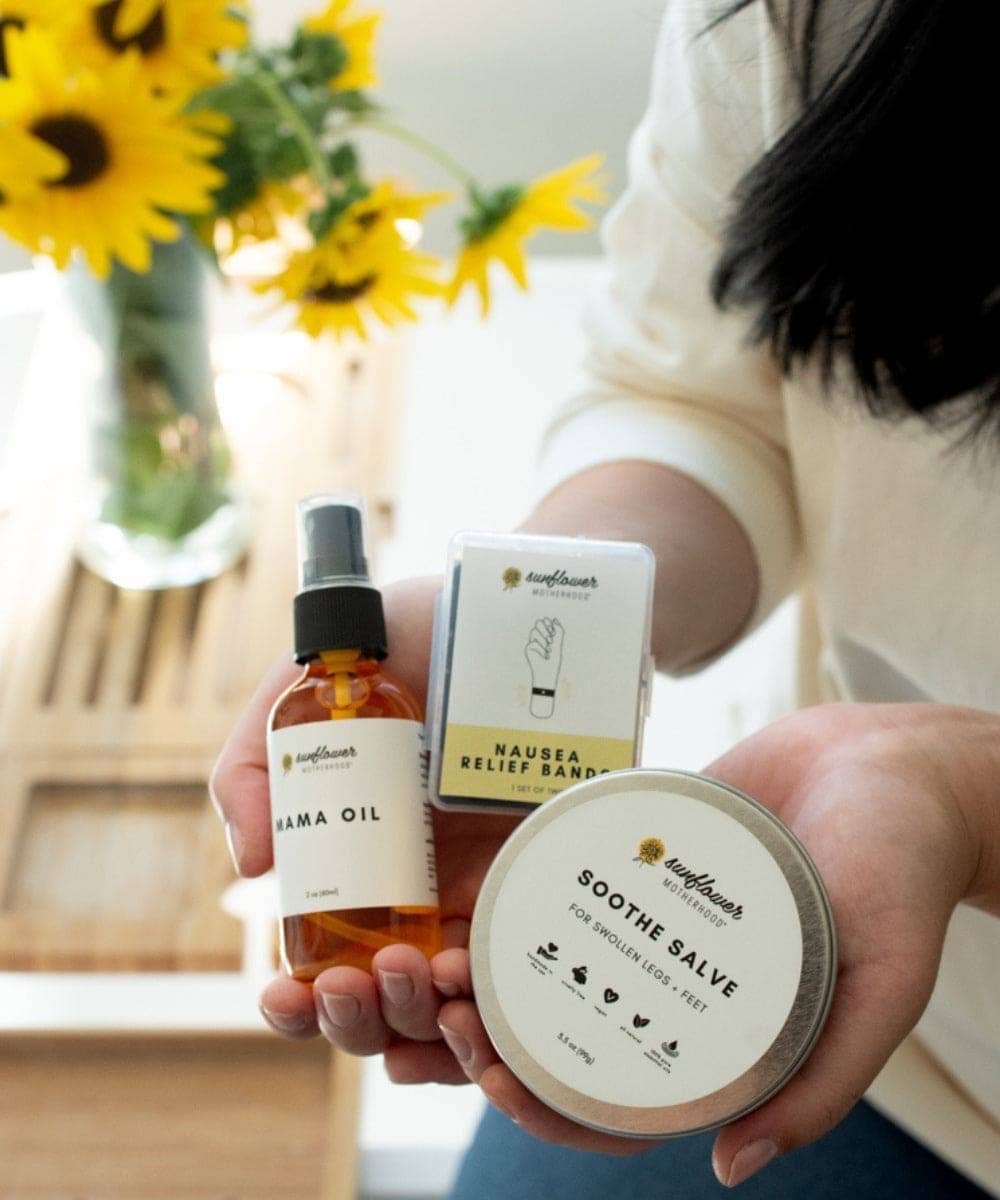 Sunflower Motherhood – Engroshandel Barselsgave – Graviditetsmammapakke | Støttende gave, der forventer mor1
