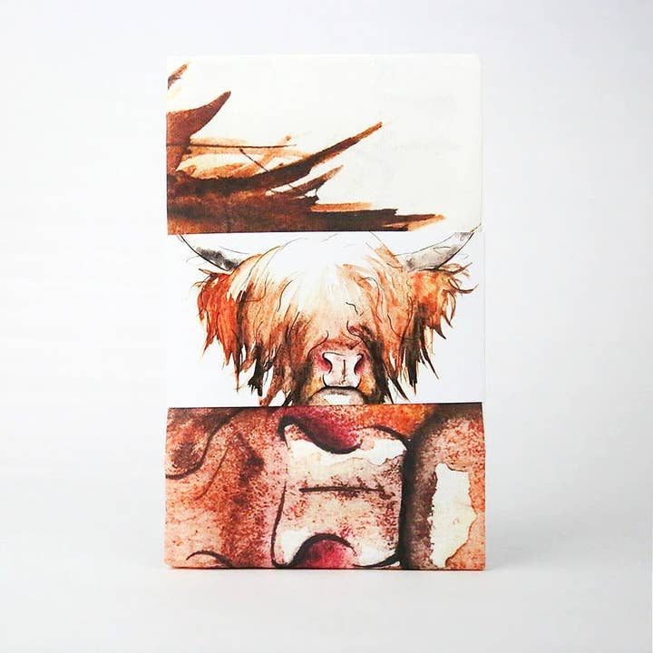 Tea Towel - Highland Cow for wholesale by Clare Baird