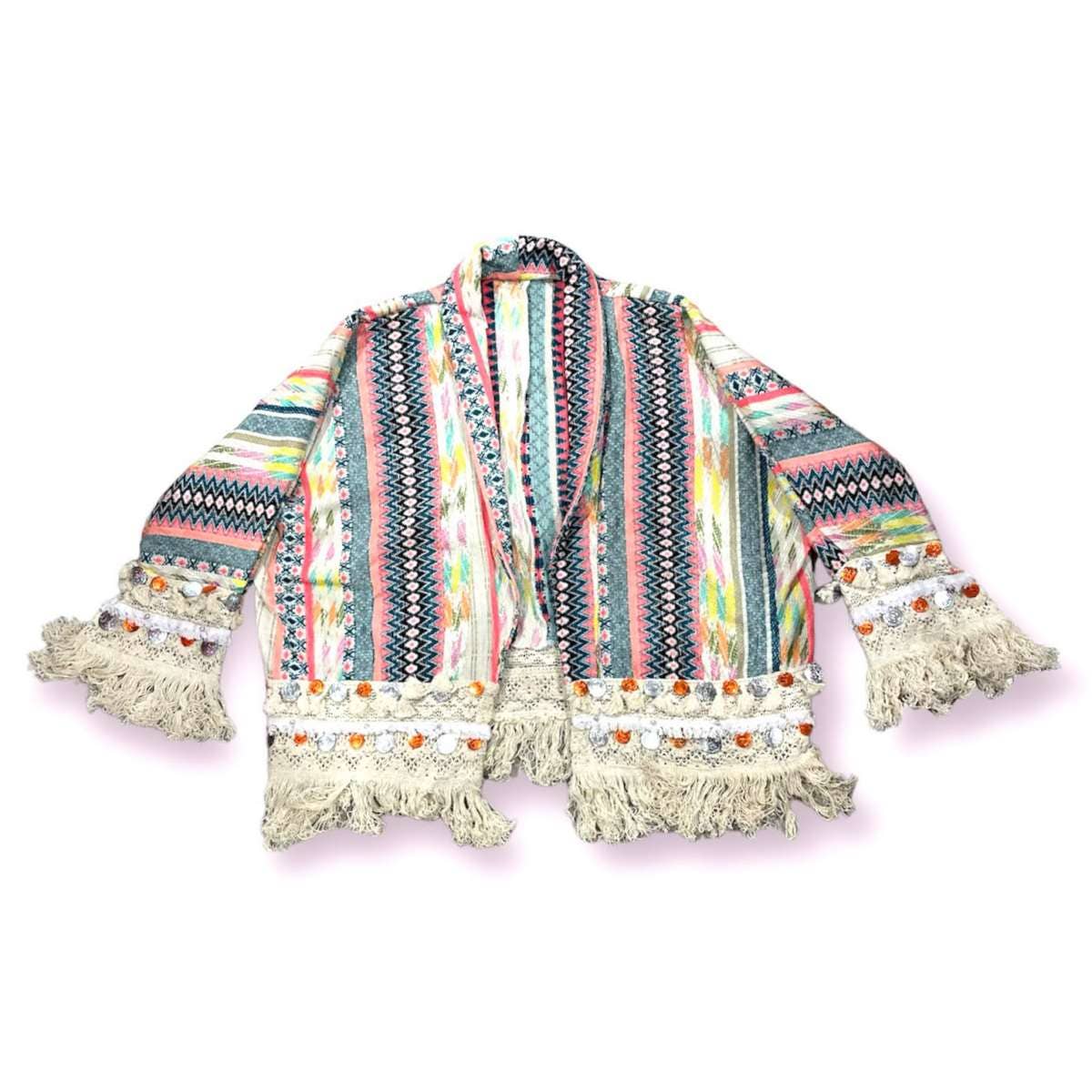 Flerfarvet sortiment Boho Chic bomuldsjakke til kvinder - afslappet stil for engroshandel på Faire15